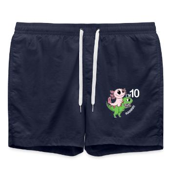 10. Geburtstag Motiv - 10 Jahre Geschenk - Badeshorts - French Navy - Vorne - AI Model Male 185 light (185cm)