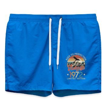 1972 Birthday humor 52 years age perfection - Swim Trunks - cobalt blue - Front
