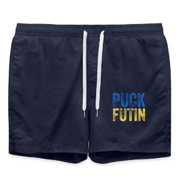PUCK FUTIN Ukraine - Swim Trunks - french navy - Front - AI Model Male 185 light (185cm)
