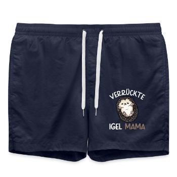Lustiges Afrikanischer Weißbauchigel Igel Kostüm - Badeshorts - French Navy - Vorne - AI Model Male 185 light (185cm)