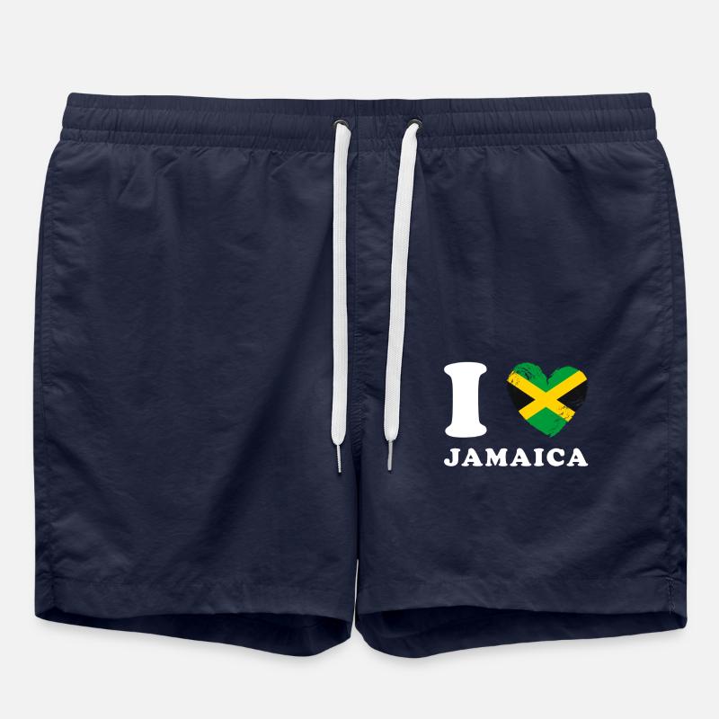 I love Jamaica - Swim Trunks - french navy