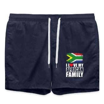 Famille Afrique du Sud - Short de bain - bleu marine - Devant - AI Model Male 185 light (185cm)