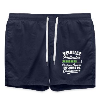 Veuillez patienter Prochaine connerie en cours - Short de bain - bleu marine - Devant - AI Model Male 185 light (185cm)