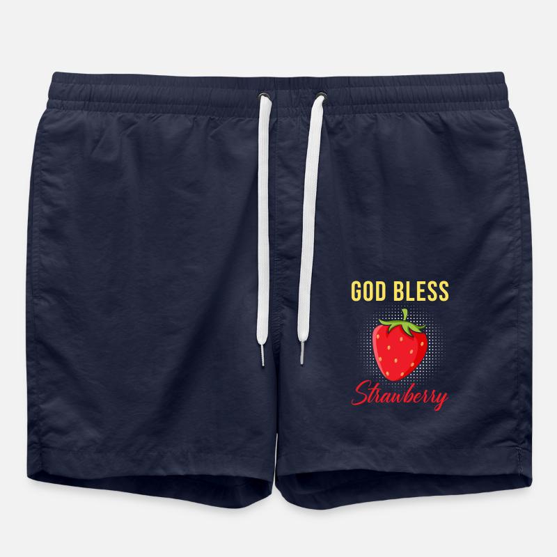 Erdbeeren Liebe Spruch - Badeshorts - French Navy