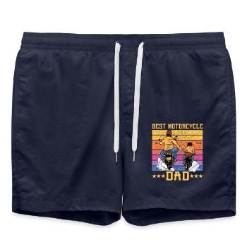 Best Motorcycle Dad - Badeshorts - French Navy - Vorne - AI Model Male 185 light (185cm)