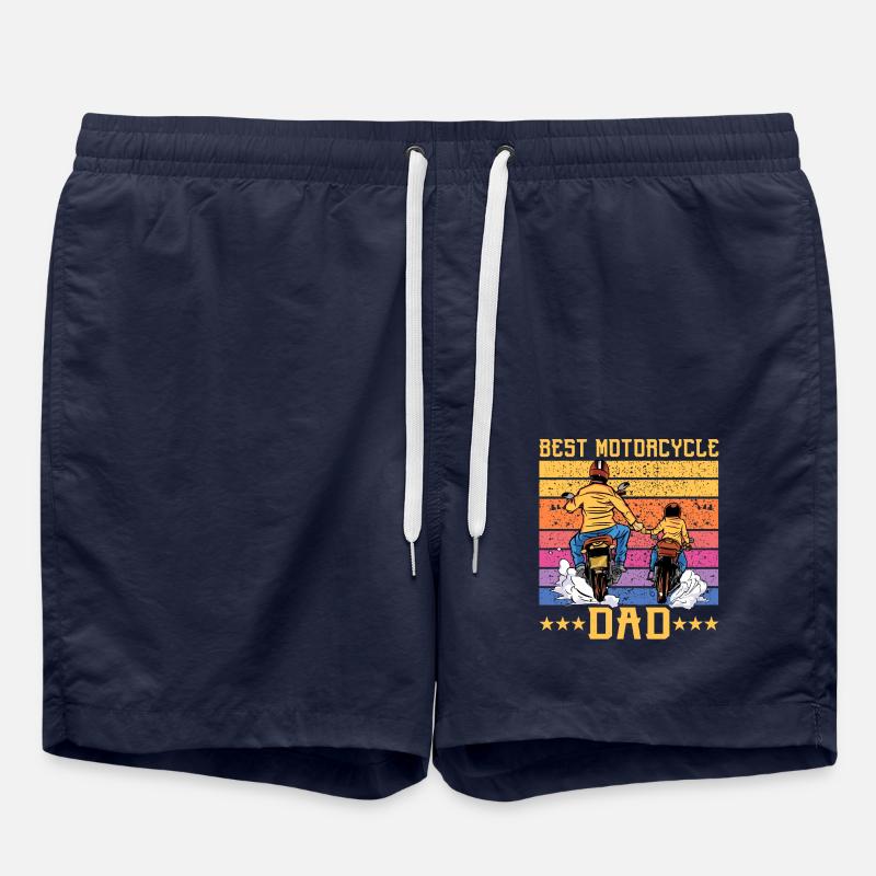 Best Motorcycle Dad - Swim Trunks - french navy