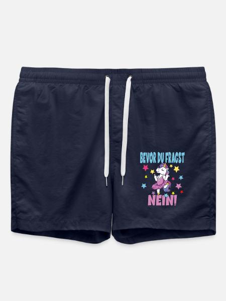 Bevor Du Fragst NEIN Einhorn - Badeshorts - French Navy