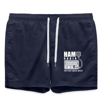 Amateurfunk - Badeshorts - French Navy - Vorne - AI Model Male 185 light (185cm)