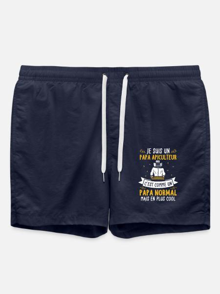 Papa apiculteur c'est comme Papa normal - Short de bain - bleu marine