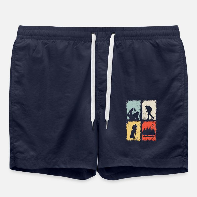 Hiking Retro - Swim Trunks - french navy