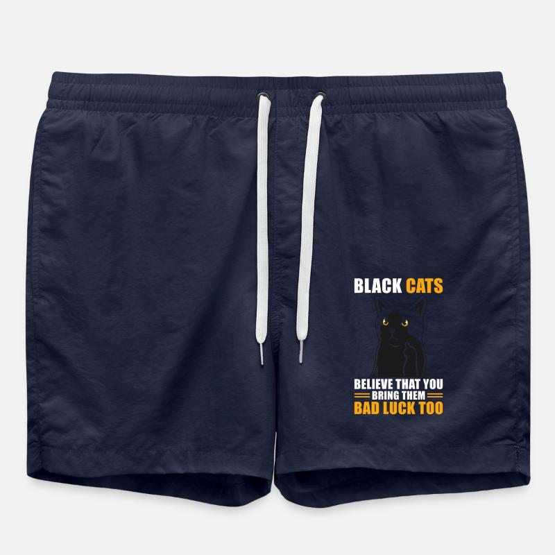 Superstition Black Cat - Swim Trunks - french navy