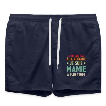 Je ne suis pas à la retraite je suis mamie - Short de bain - bleu marine - Devant - AI Model Male 185 light (185cm)