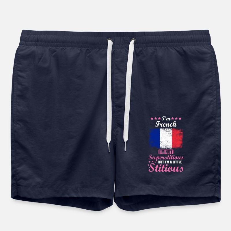 Français Femme Superstitieuse Stitious - Short de bain - bleu marine