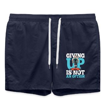 Giving Up Is Not An Option für eine Jumperin - Badeshorts - French Navy - Vorne - AI Model Male 185 light (185cm)