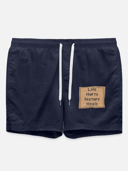 Nature Heals Nature Message - Swim Trunks - french navy