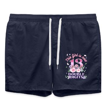 This girl is now 13 double digit 13. - Swim Trunks - french navy - Front - AI Model Male 185 light (185cm)