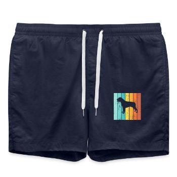 Rottweiler dog lover Retro vintage Gift idea - Badeshorts - French Navy - Vorne - AI Model Male 185 light (185cm)