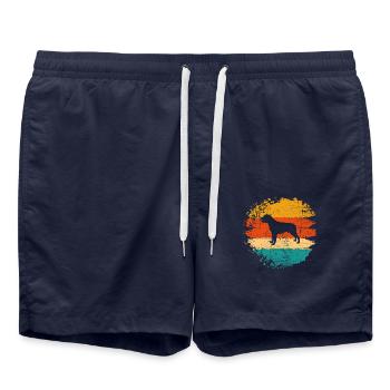 Rottweiler dog lover Retro vintage Gift idea - Badeshorts - French Navy - Vorne - AI Model Male 185 light (185cm)