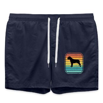 Rottweiler dog lover Retro vintage Gift idea - Badeshorts - French Navy - Vorne - AI Model Male 185 light (185cm)