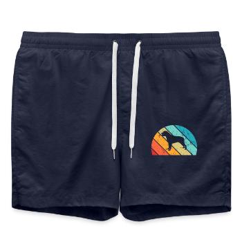 Rottweiler dog lover Retro vintage Gift idea - Badeshorts - French Navy - Vorne - AI Model Male 185 light (185cm)