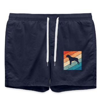 Rottweiler dog lover Retro vintage Gift idea - Badeshorts - French Navy - Vorne - AI Model Male 185 light (185cm)