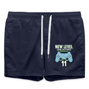 11 Years old 11 birthday outfit Gamer Gaming - Swim Trunks - french navy - Front - AI Model Male 185 light (185cm)