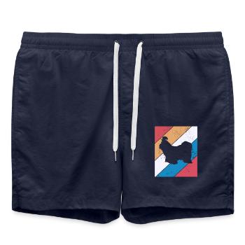 Shih Tzu amoureux des chiens Retro vintage Idée cadeau - Short de bain - bleu marine - Devant - AI Model Male 185 light (185cm)