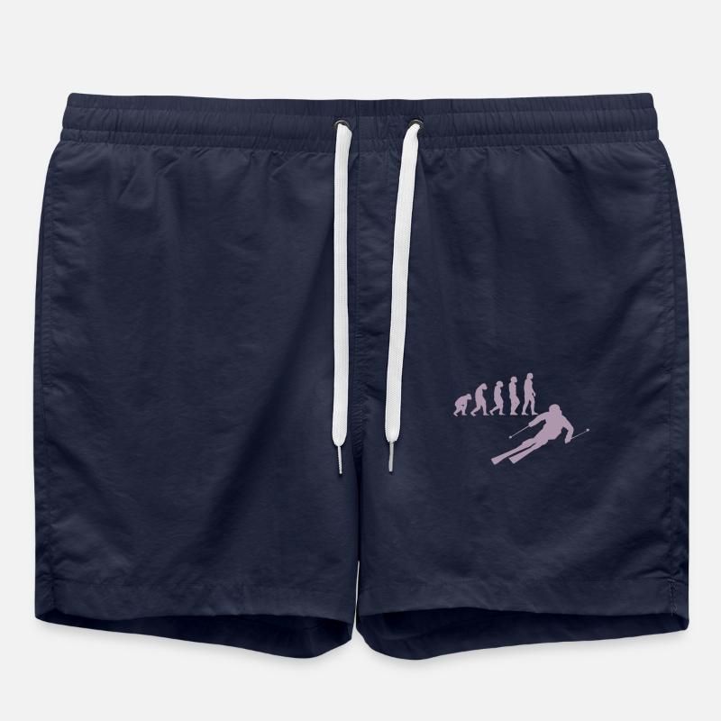 Ski skiers Skiing - Swim Trunks - french navy