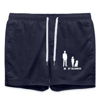 Ich meine Follower Hund und Tochter Hunde - Badeshorts - French Navy - Vorne - AI Model Male 185 light (185cm)