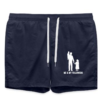 Moi et mes disciples pour les hommes fils et fille - Short de bain - bleu marine - Devant - AI Model Male 185 light (185cm)