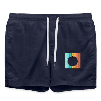 Apricot Fruit Lover Retro Veggie Diet Idée cadeau - Short de bain - bleu marine - Devant - AI Model Male 185 light (185cm)