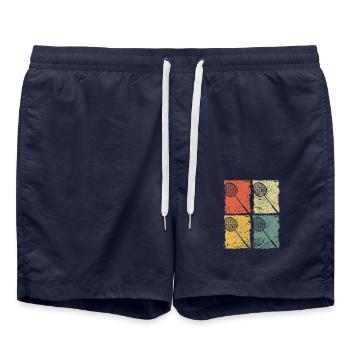 Badminton Racket Badminton Retro - Swim Trunks - french navy - Front - AI Model Male 185 light (185cm)