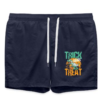 Trick RAWR Treat für ein Halloween und Dino - Badeshorts - French Navy - Vorne - AI Model Male 185 light (185cm)