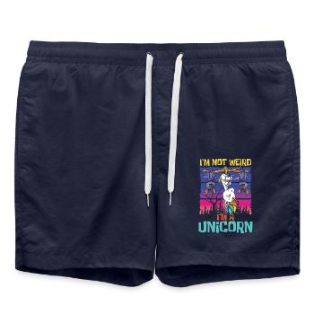 I'm Not Weird I'm A Unicorn für einen - Badeshorts - French Navy - Vorne - AI Model Male 185 light (185cm)