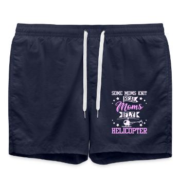 Moms fly helicopter - Badeshorts - French Navy - Vorne - AI Model Male 185 light (185cm)