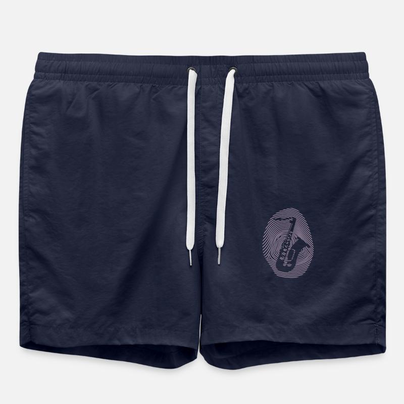 Saxofon Design - Badeshorts - French Navy
