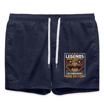 Les légendes sont nées en 1957, vieillies comme le whisky - Short de bain - bleu marine - Devant - AI Model Male 185 light (185cm)