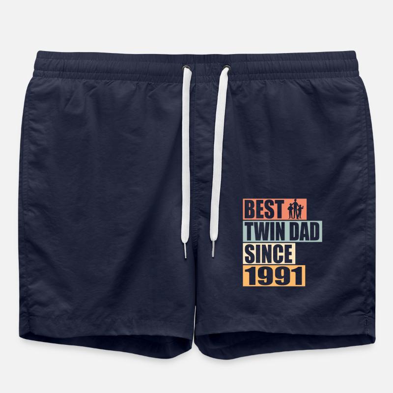 Zwillinge Vater Zwillingsvater seit 1991 - Badeshorts - French Navy