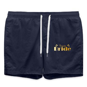 Team Bride - Badeshorts - French Navy - Vorne - AI Model Male 185 light (185cm)