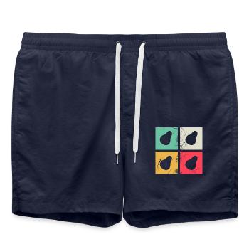 Avocado Vegan Lover Retro Veggie Diet Gift idea - Badeshorts - French Navy - Vorne - AI Model Male 185 light (185cm)
