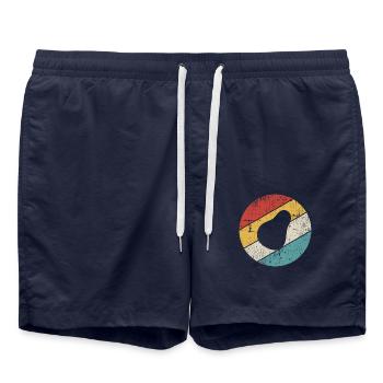 Avocado Vegan Lover Retro Veggie Diet Gift idea - Swim Trunks - french navy - Front - AI Model Male 185 light (185cm)