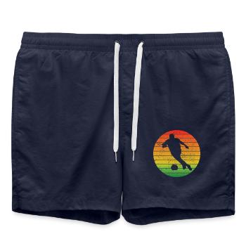 Fußballspieler Fußballer Fußballtrainer Fußball - Badeshorts - French Navy - Vorne - AI Model Male 185 light (185cm)