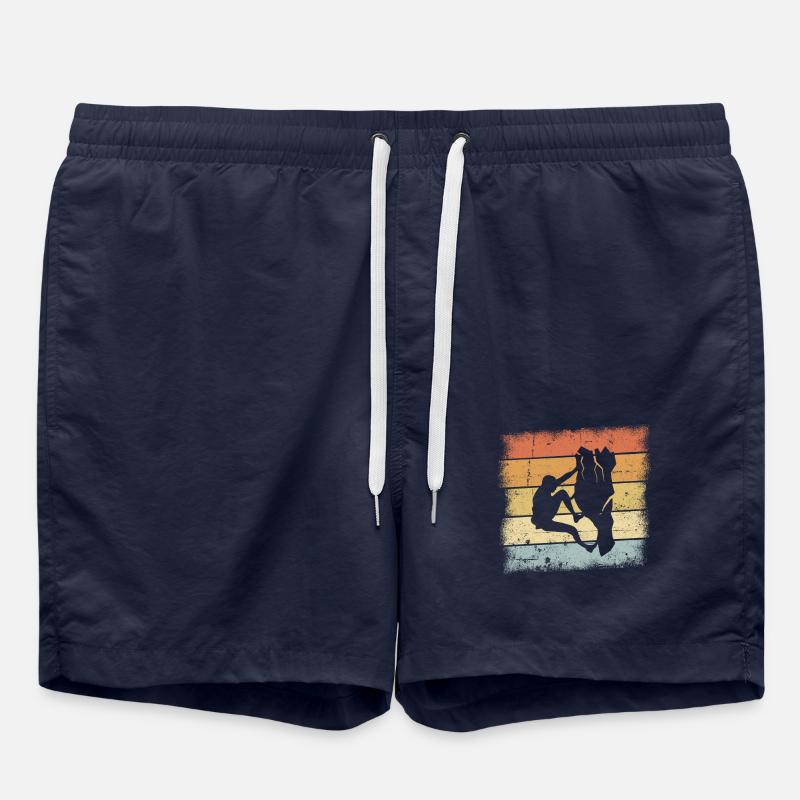 Bergsteigen Motiv - Badeshorts - French Navy