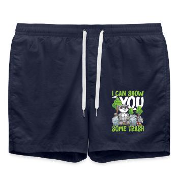 I Can Show You Some Trash für einen Waschbär - Badeshorts - French Navy - Vorne - AI Model Male 185 light (185cm)