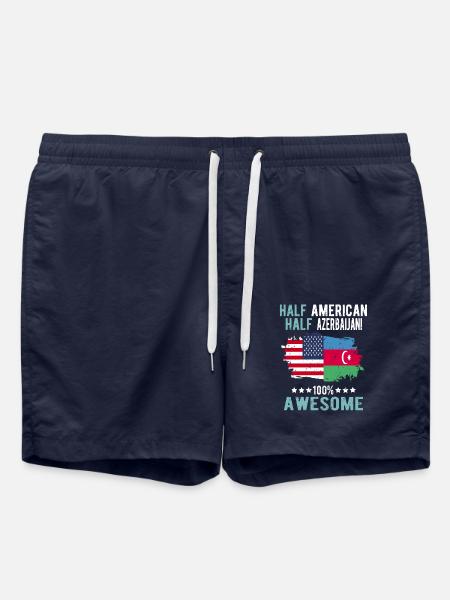 Half American Half Azerbaijani - Swim Trunks - french navy