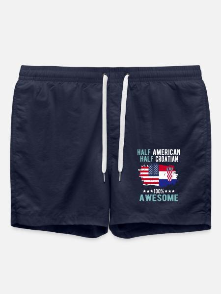 Half American Half Croat - Swim Trunks - french navy