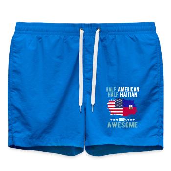 Half American, half Haitian - Swim Trunks - cobalt blue - Front