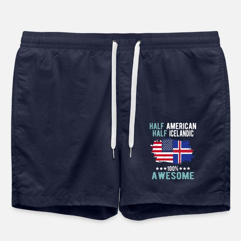Half American Half Icelander - Swim Trunks - french navy