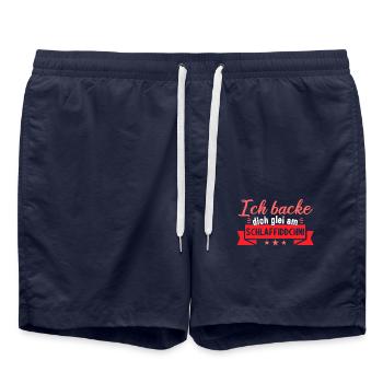 Sächsischer Dialekt Sachsen Sächsische Sprüche - Badeshorts - French Navy - Vorne - AI Model Male 185 light (185cm)