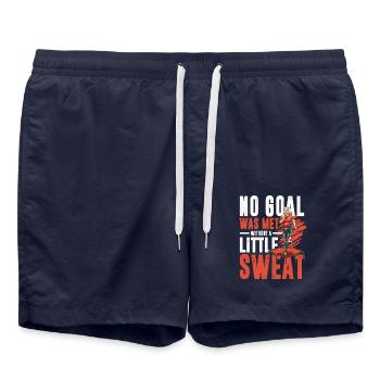 No Goal Was Met Without A Little Sweat für eine - Badeshorts - French Navy - Vorne - AI Model Male 185 light (185cm)